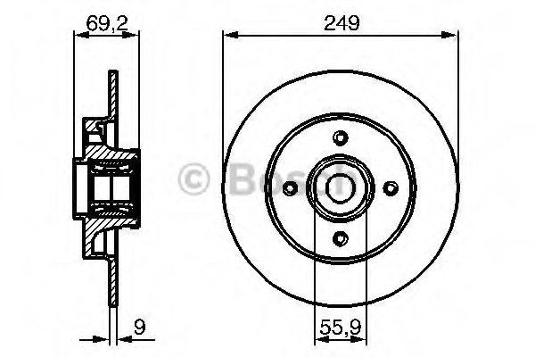 Disc frana 0 986 479 275 BOSCH - Frana disc