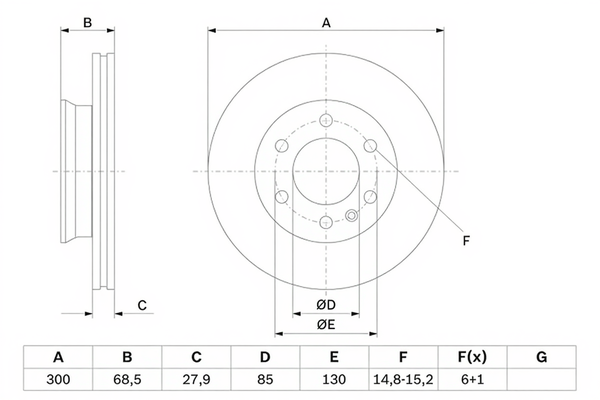 Disc frana 0 986 479 294 BOSCH - Disc frana
