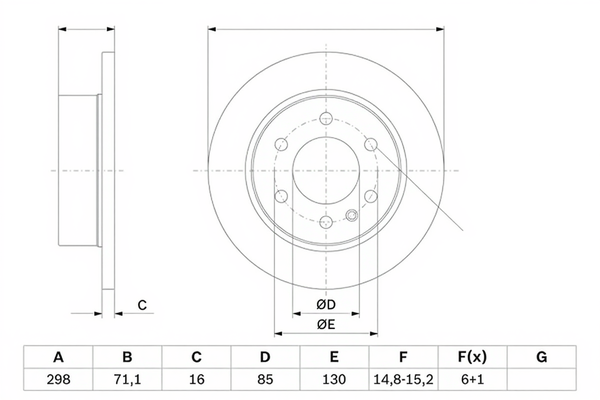 Disc frana 0 986 479 295 BOSCH - Disc frana