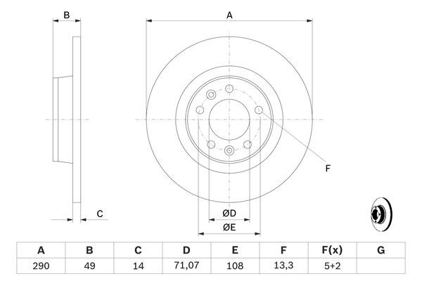 Disc frana 0 986 479 379 BOSCH - Frana disc