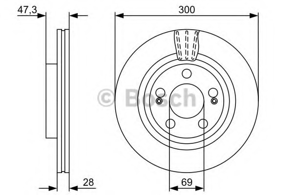 Disc frana 0 986 479 537 BOSCH - Disc frana