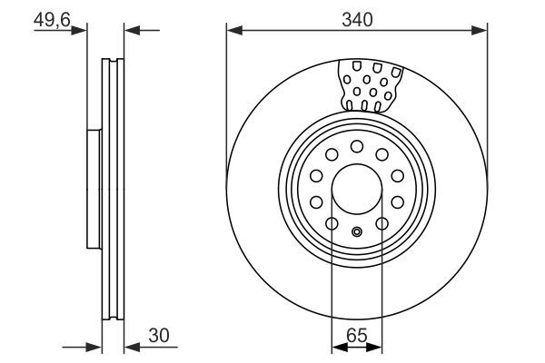 Disc frana 0 986 479 734 BOSCH - Frana disc