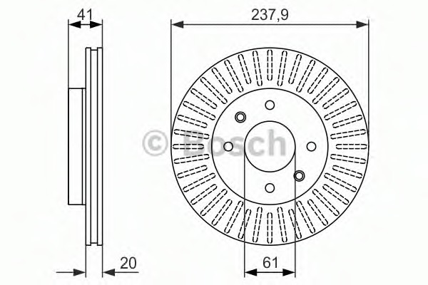 Disc frana 0 986 479 850 BOSCH - Frana disc