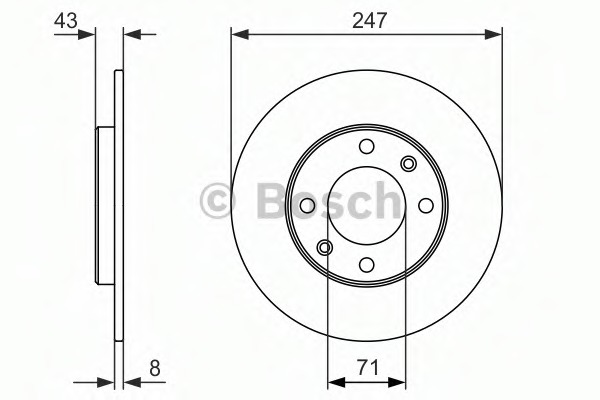 Disc frana 0 986 479 870 BOSCH - Frana disc Disc frana 0 986 479 870 BOSCH - Frana disc