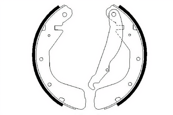 Set saboti frana 0 986 487 264 BOSCH - Frana tambur