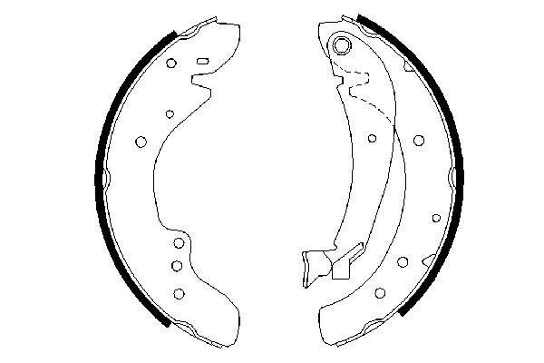 Set saboti frana 0 986 487 521 BOSCH - Material frictiune sabot frana/ sabot frana