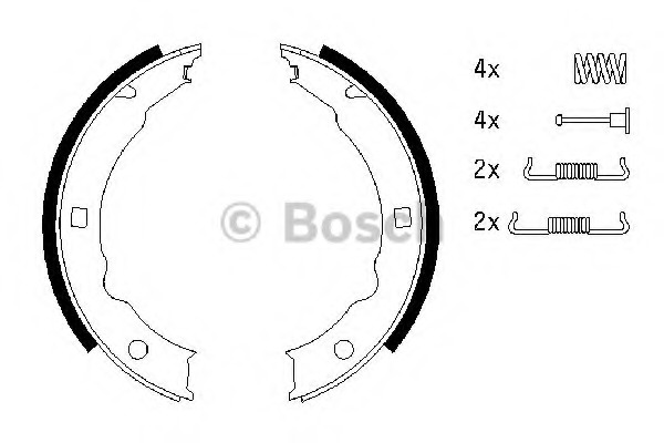 Set saboti frana, frana de mana 0 986 487 579 BOSCH - Frana tambur Set saboti frana, frana de mana 0 986 487 579 BOSCH - Frana tambur