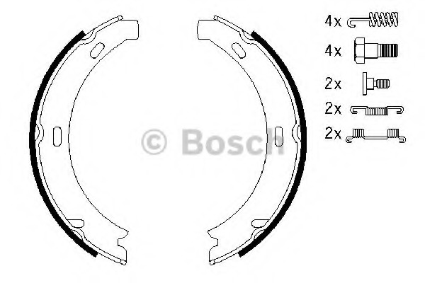 Set saboti frana, frana de mana 0 986 487 584 BOSCH - Frana tambur Set saboti frana, frana de mana 0 986 487 584 BOSCH - Frana tambur