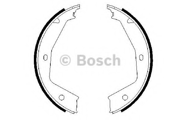 Set saboti frana, frana de mana 0 986 487 606 BOSCH - Frana tambur