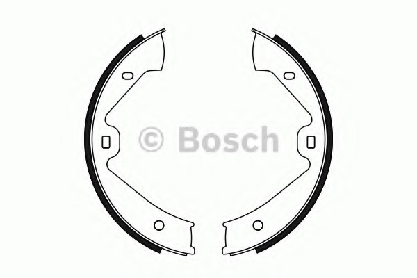 Set saboti frana, frana de mana 0 986 487 755 BOSCH - Frana tambur