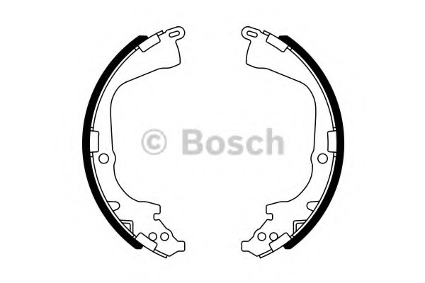 Set saboti frana 0 986 487 781 BOSCH - Material frictiune sabot frana/ sabot frana