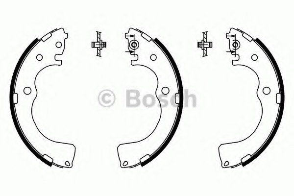 Set saboti frana 0 986 487 789 BOSCH - Material frictiune sabot frana/ sabot frana