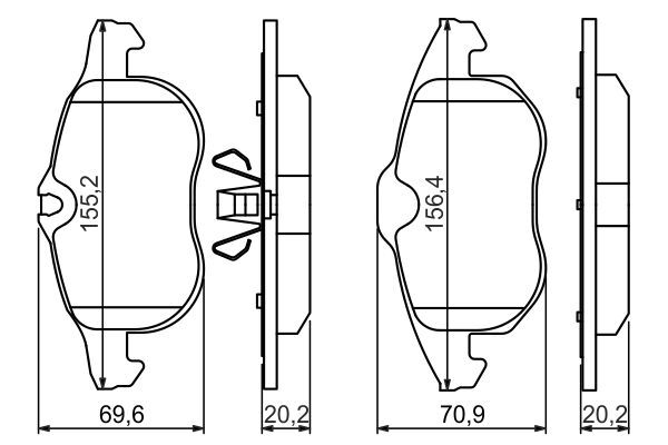 set placute frana,frana disc 0 986 494 044 BOSCH - Frana disc set placute frana,frana disc 0 986 494 044 BOSCH - Frana disc