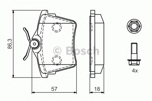 set placute frana,frana disc 0 986 494 095 BOSCH - Frana disc set placute frana,frana disc 0 986 494 095 BOSCH - Frana disc