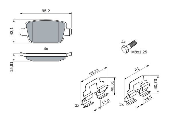 set placute frana,frana disc 0 986 494 214 BOSCH - Frana disc set placute frana,frana disc 0 986 494 214 BOSCH - Frana disc