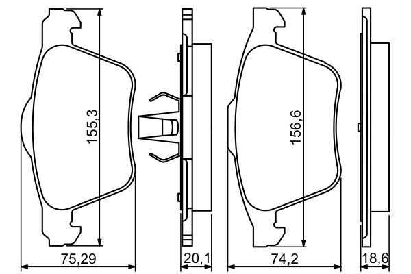 set placute frana,frana disc 0 986 494 245 BOSCH - Frana disc set placute frana,frana disc 0 986 494 245 BOSCH - Frana disc