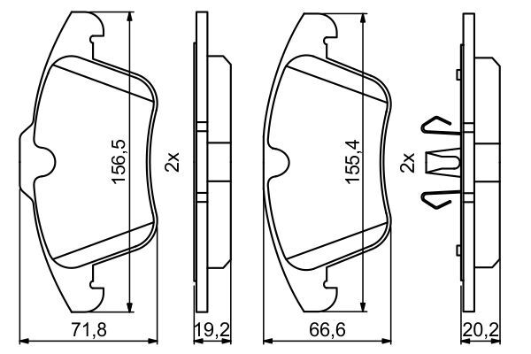 set placute frana,frana disc 0 986 494 246 BOSCH - Frana disc set placute frana,frana disc 0 986 494 246 BOSCH - Frana disc