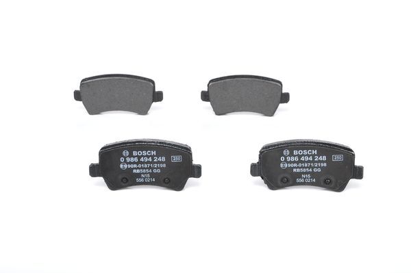 set placute frana,frana disc 0 986 494 248 BOSCH - Frana disc