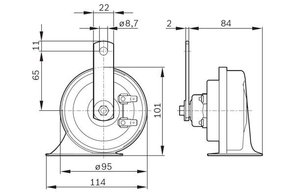 Claxon 0 986 AH0 503 BOSCH - Claxon Claxon 0 986 AH0 503 BOSCH - Claxon