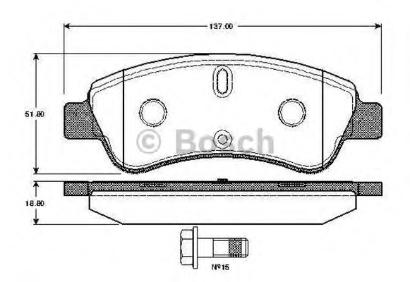 set placute frana,frana disc 0 986 TB2 407 BOSCH - Frana disc set placute frana,frana disc 0 986 TB2 407 BOSCH - Frana disc
