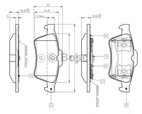 set placute frana,frana disc 0 986 TB2 410 BOSCH - Frana disc set placute frana,frana disc 0 986 TB2 410 BOSCH - Frana disc