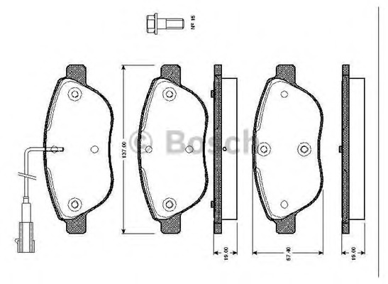 set placute frana,frana disc 0 986 TB2 415 BOSCH - Set placute frana set placute frana,frana disc 0 986 TB2 415 BOSCH - Set placute frana
