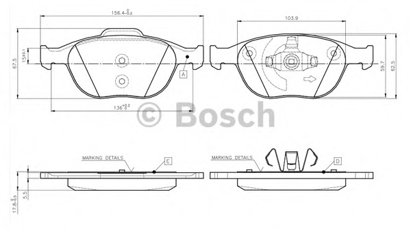 set placute frana,frana disc 0 986 TB2 446 BOSCH - Frana disc set placute frana,frana disc 0 986 TB2 446 BOSCH - Frana disc