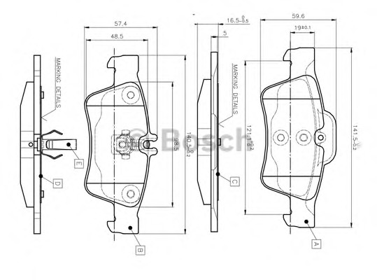 set placute frana,frana disc 0 986 TB2 451 BOSCH - Frana disc set placute frana,frana disc 0 986 TB2 451 BOSCH - Frana disc