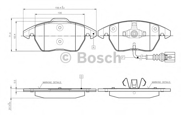 set placute frana,frana disc 0 986 TB2 457 BOSCH - Frana disc set placute frana,frana disc 0 986 TB2 457 BOSCH - Frana disc