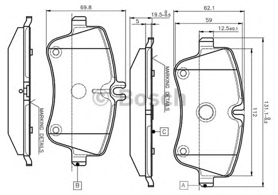 set placute frana,frana disc 0 986 TB2 814 BOSCH - Set placute frana set placute frana,frana disc 0 986 TB2 814 BOSCH - Set placute frana