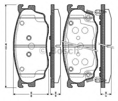 set placute frana,frana disc 0 986 TB2 821 BOSCH - Set placute frana set placute frana,frana disc 0 986 TB2 821 BOSCH - Set placute frana
