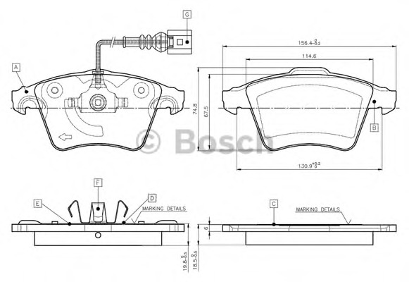 set placute frana,frana disc 0 986 TB2 864 BOSCH - Frana disc set placute frana,frana disc 0 986 TB2 864 BOSCH - Frana disc