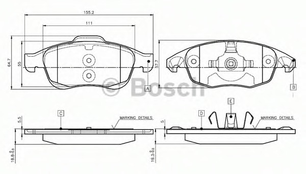 set placute frana,frana disc 0 986 TB2 949 BOSCH - Frana disc set placute frana,frana disc 0 986 TB2 949 BOSCH - Frana disc