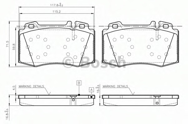 set placute frana,frana disc 0 986 TB2 958 BOSCH - Set placute frana set placute frana,frana disc 0 986 TB2 958 BOSCH - Set placute frana