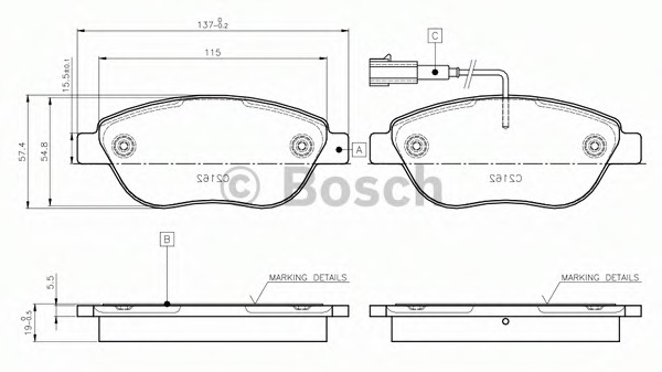 set placute frana,frana disc 0 986 TB2 961 BOSCH - Set placute frana set placute frana,frana disc 0 986 TB2 961 BOSCH - Set placute frana