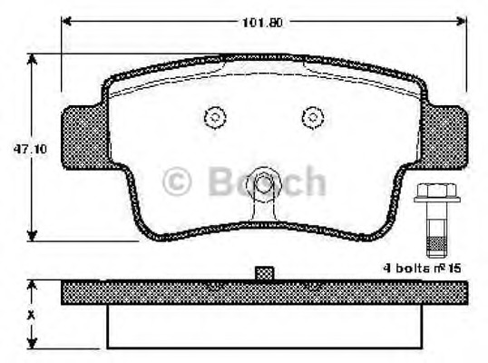 set placute frana,frana disc 0 986 TB2 973 BOSCH - Set placute frana set placute frana,frana disc 0 986 TB2 973 BOSCH - Set placute frana
