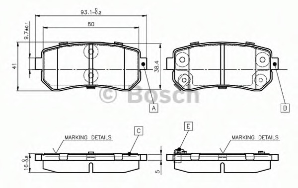 set placute frana,frana disc 0 986 TB2 975 BOSCH - Frana disc set placute frana,frana disc 0 986 TB2 975 BOSCH - Frana disc
