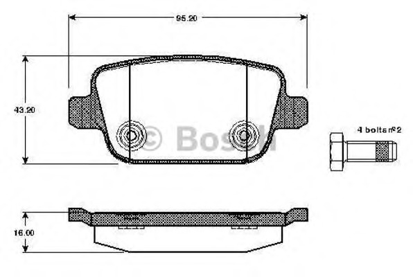 set placute frana,frana disc 0 986 TB2 984 BOSCH - Frana disc set placute frana,frana disc 0 986 TB2 984 BOSCH - Frana disc