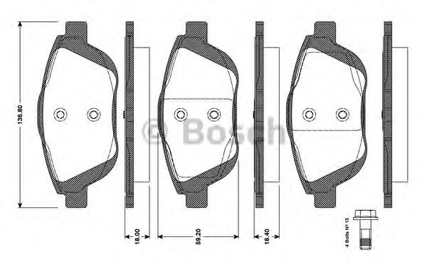 set placute frana,frana disc 0 986 TB3 094 BOSCH - Frana disc set placute frana,frana disc 0 986 TB3 094 BOSCH - Frana disc