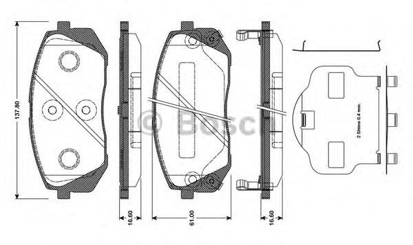 set placute frana,frana disc 0 986 TB3 124 BOSCH - Frana disc set placute frana,frana disc 0 986 TB3 124 BOSCH - Frana disc