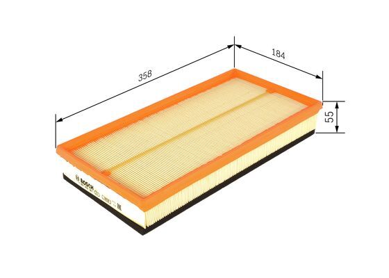 Filtru aer 1 457 433 081 BOSCH - Filtru aer/ carcasa