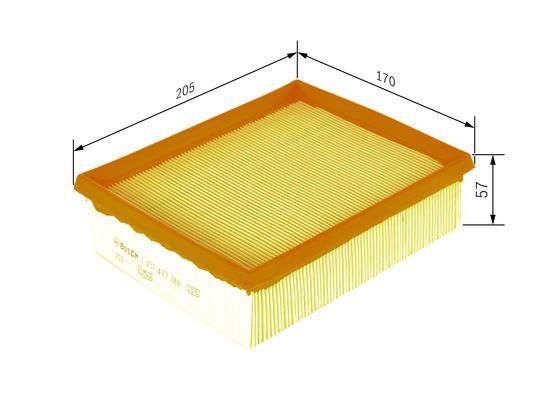 Filtru aer 1 457 433 280 BOSCH - Filtru aer/ carcasa
