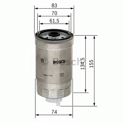 filtru combustibil 1 457 434 105 BOSCH - Filtru combustibil/carcasa filtru combustibil 1 457 434 105 BOSCH - Filtru combustibil/carcasa