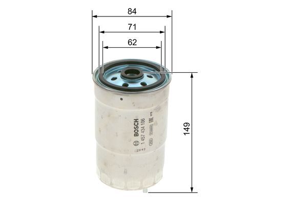 filtru combustibil 1 457 434 106 BOSCH - Filtru combustibil/carcasa filtru combustibil 1 457 434 106 BOSCH - Filtru combustibil/carcasa