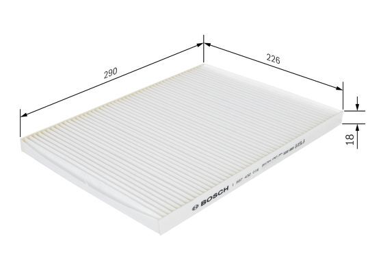 Filtru, aer habitaclu 1 987 432 016 BOSCH - Filtru aer habitaclu