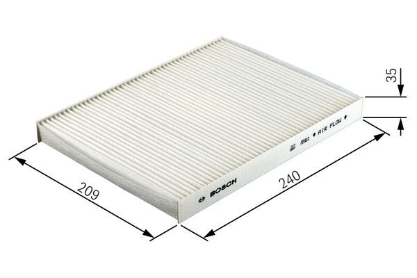 Filtru, aer habitaclu 1 987 432 409 BOSCH - Filtru aer habitaclu