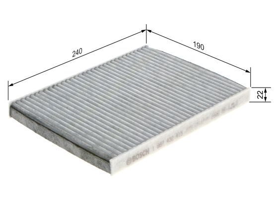 Filtru, aer habitaclu 1 987 432 415 BOSCH - Filtru aer habitaclu