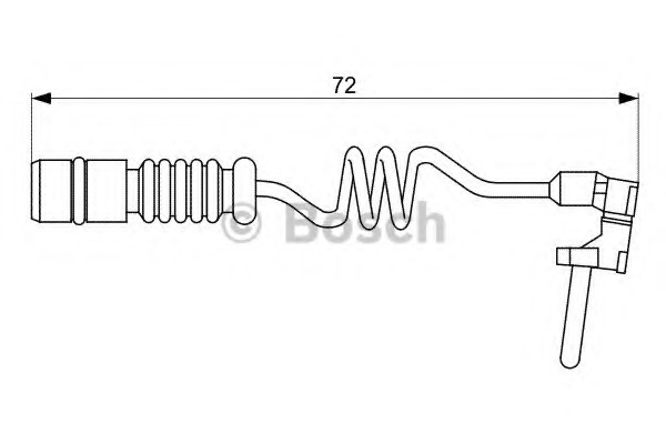 senzor de avertizare,uzura placute de frana 1 987 473 057 BOSCH - Componente/ accesorii frana