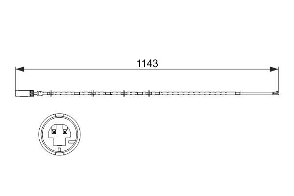 senzor de avertizare,uzura placute de frana 1 987 473 517 BOSCH - Componente/ accesorii frana senzor de avertizare,uzura placute de frana 1 987 473 517 BOSCH - Componente/ accesorii frana