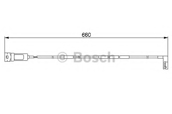 senzor de avertizare,uzura placute de frana 1 987 474 909 BOSCH - Componente/ accesorii frana